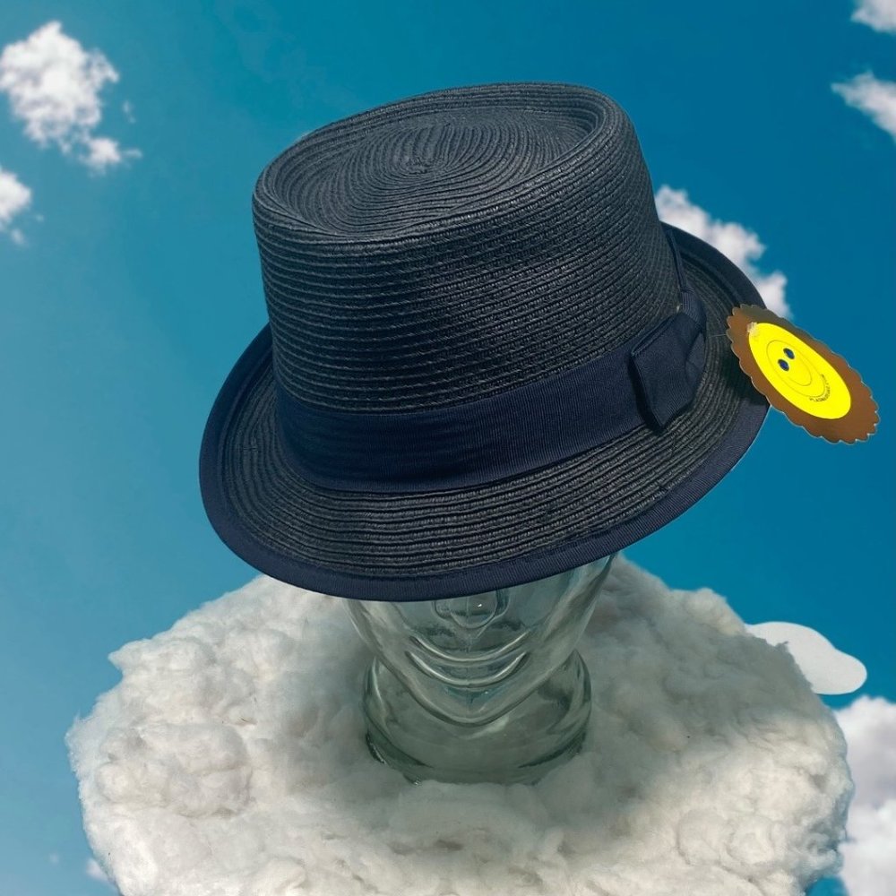 Broner Blue Straw Hat Fedora